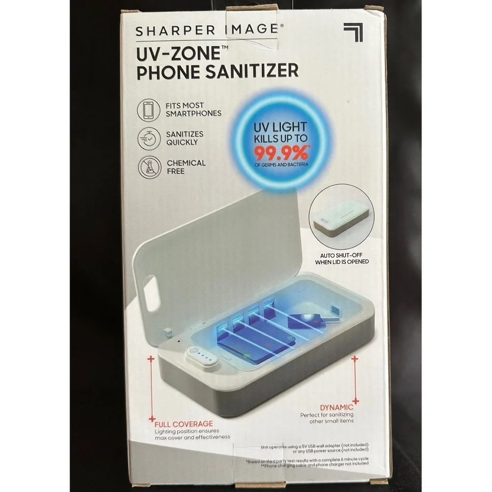 Sharper Image Santitizer Sealed Sanitizes Car Keys Credit Cards Earbuds Phone